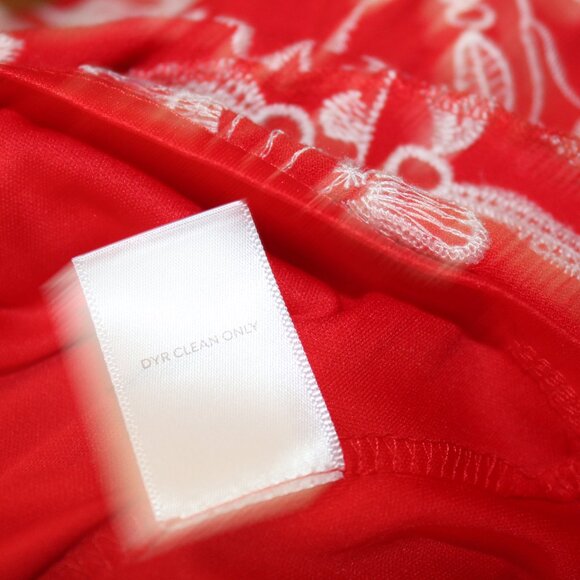 SUNDRESS Westport Red White Floral Embroidery Lined Tie Front MAXI XL Pre-Loved - Picture 13 of 13